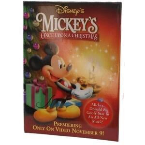 1999 Disney Mickey's Once Upon a Christmas Vintage Video Promo Pin Ad